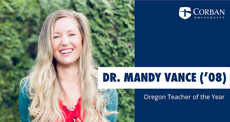 Corban Alum Mandy Vance Named Oregon Teacher of the Year
