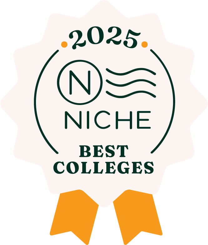 Niche Best Colleges logo showcasing a sleek design, emphasizing excellence in higher education rankings.