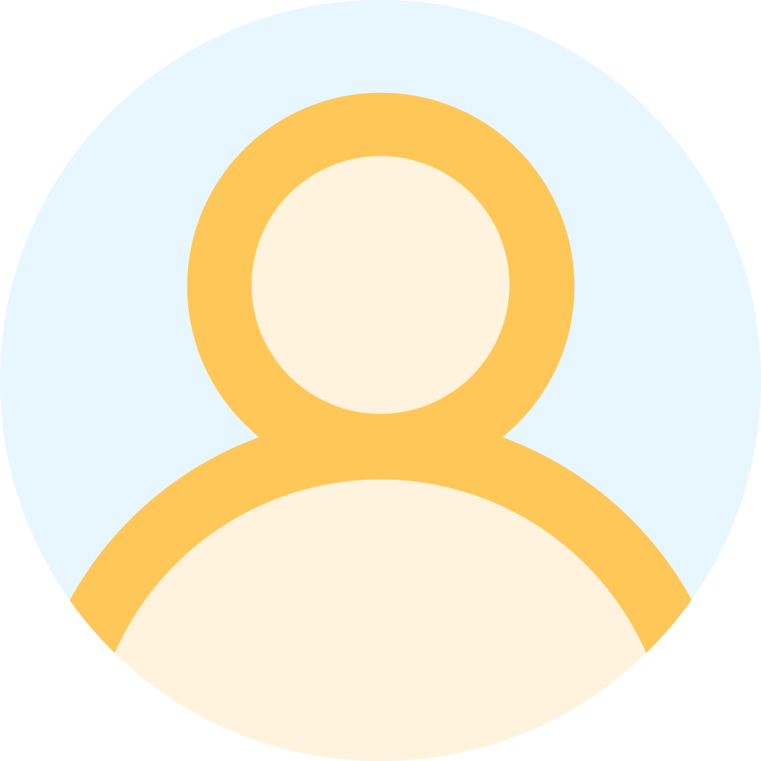 A simple person icon set against a light blue background, symbolizing an individual.