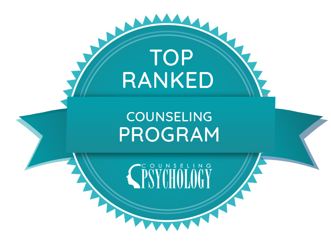 Badge for Top Ranked Counseling Program from CounselingPsychology.org