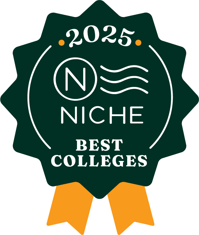 Niche Best Colleges logo showcasing a sleek design, emphasizing excellence in higher education rankings.