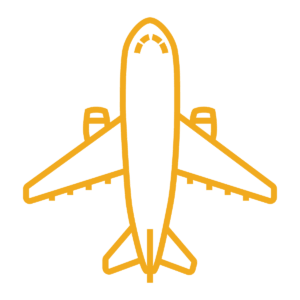 Outline sketch of an airplane