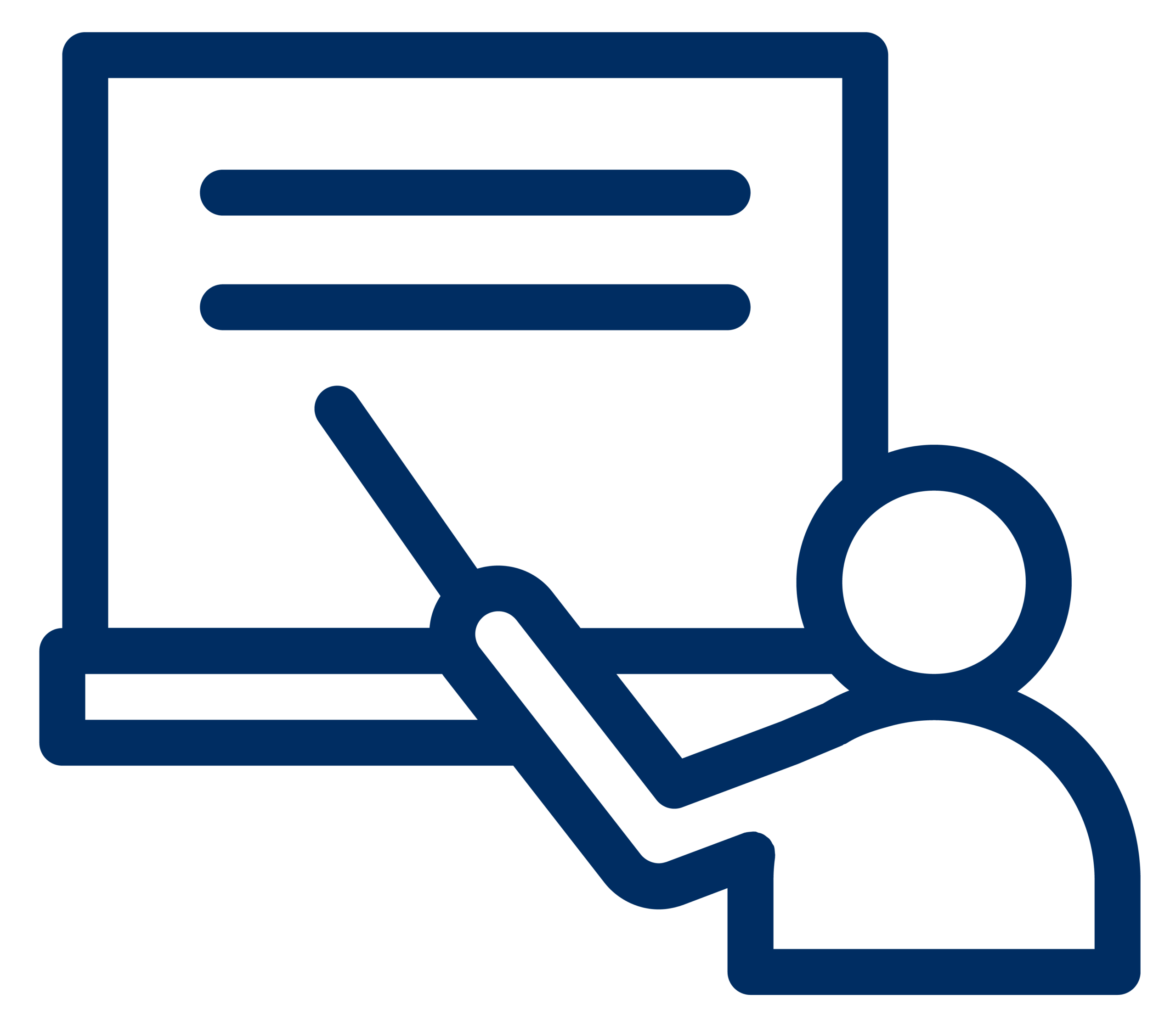 Icon of a person pointing at a presentation board with a pointer, highlighting teaching and education.