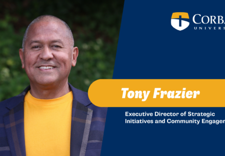 Tony Frazier, Executive Director of Strategic Initiatives and Community Engagement at Corban University, poses for a professional headshot.